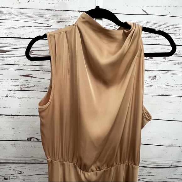 BTFBM Tan Long Sleeveless Dress Medium - Picture 5 of 10